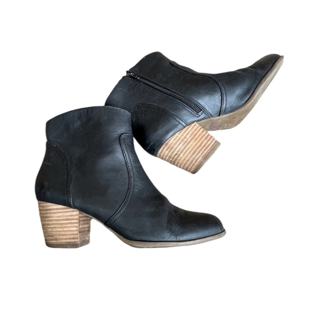 Sole Society Romy Bootie Western Black Leather Sz 6.5